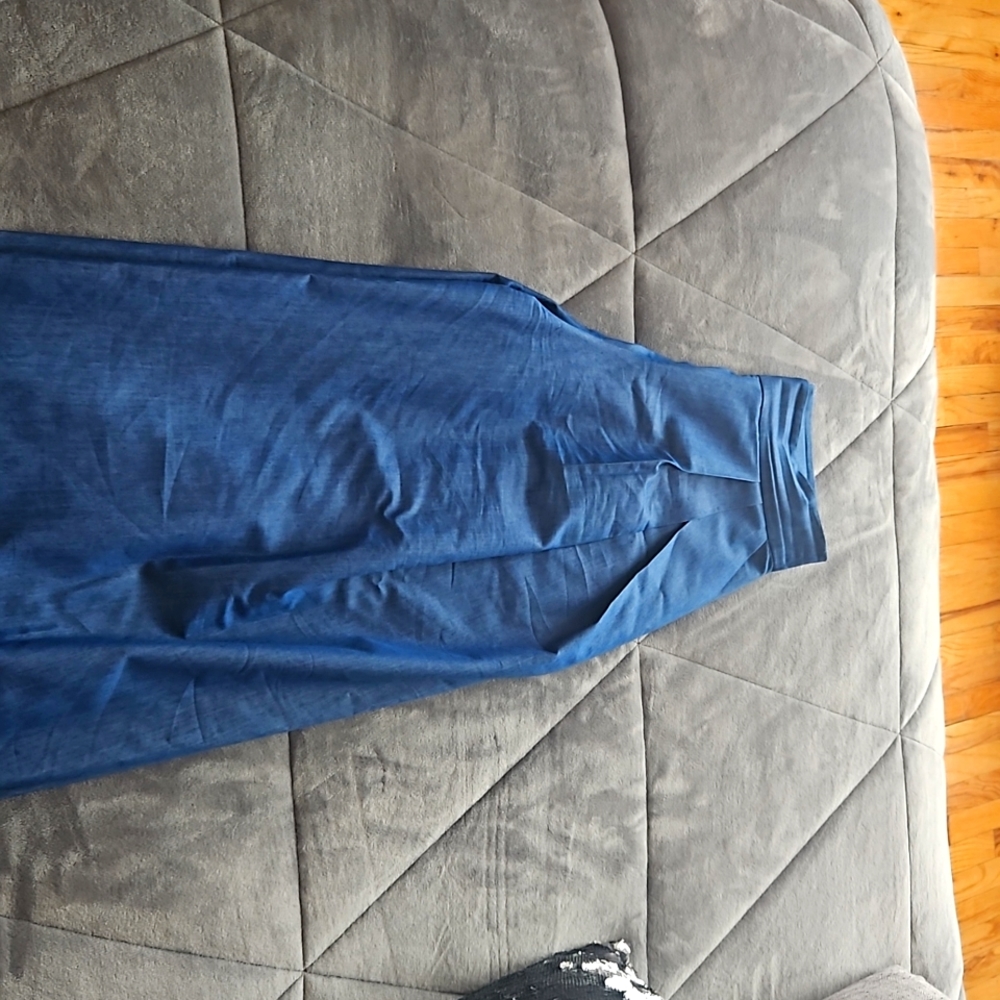 Denim wide legged pants